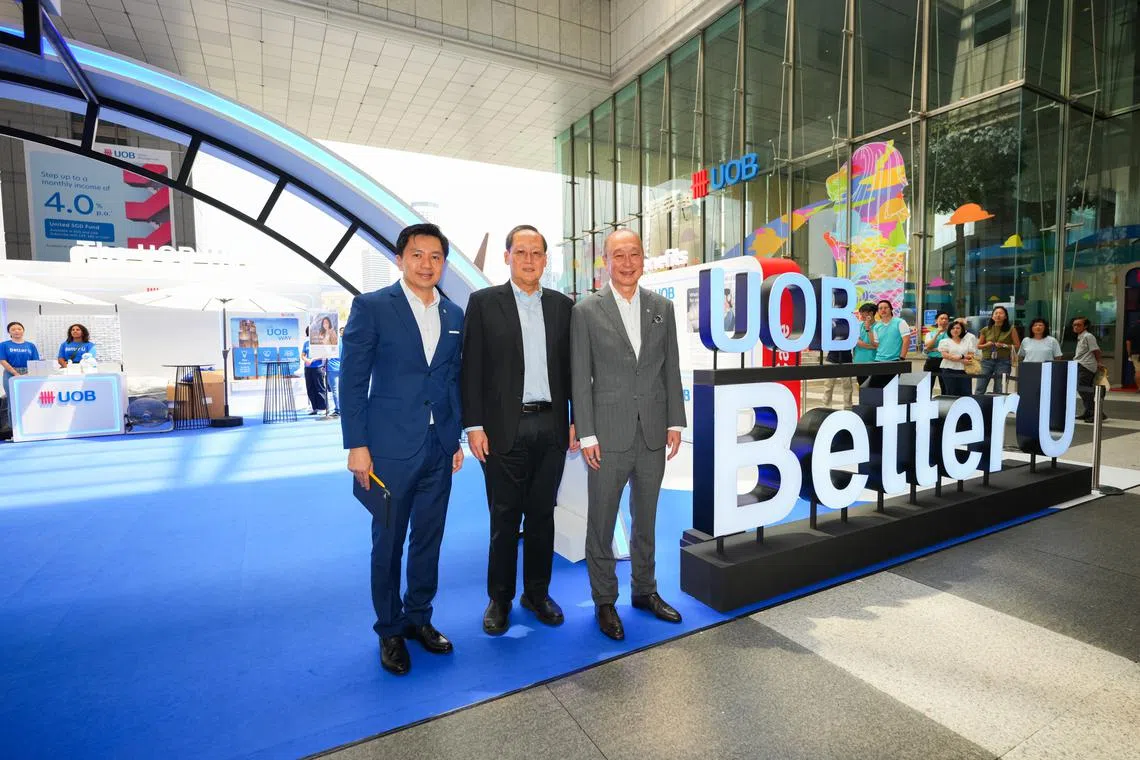 From left: Dean Tong, head of UOB group human resources; Tan See Leng, minister for manpower; and Wee Ee Cheong, UOB deputy chairman and CEO.