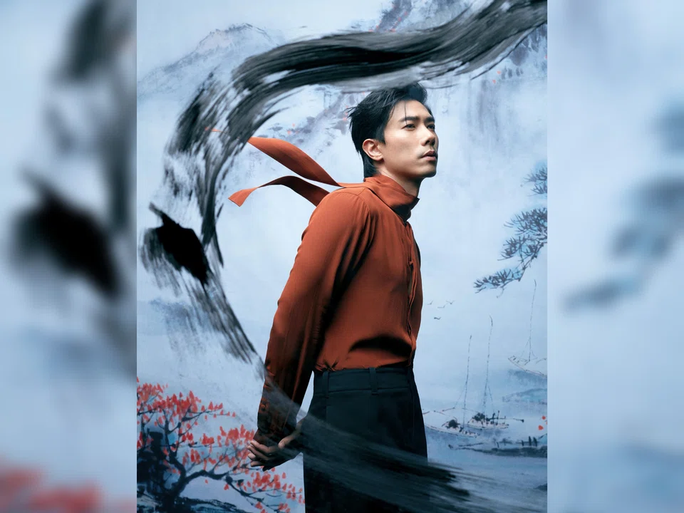 Desmond Tan may appear slick and suave, but he's a true heartland boy at his core. Shirt by Valentino; trousers by Bottega Veneta.