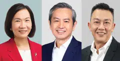 From left: Helen Wong, Group CEO, OCBC; Stephen Ho, executive director and CEO, Hong Leong Asia; Julian Ng, CEO, Grand Venture Technology