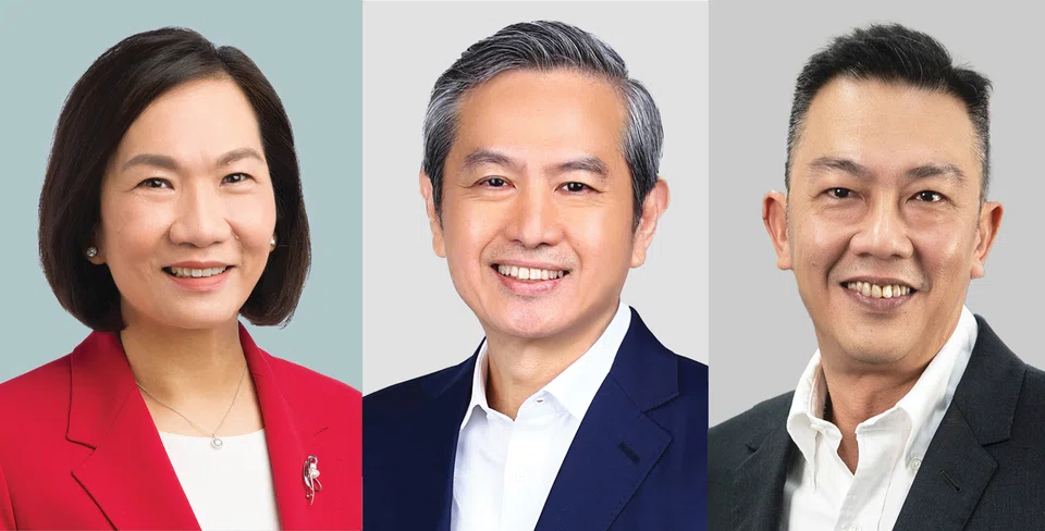 From left: Helen Wong, Group CEO, OCBC; Stephen Ho, executive director and CEO, Hong Leong Asia; Julian Ng, CEO, Grand Venture Technology