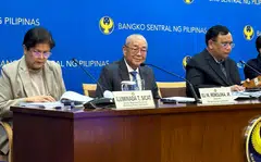 BSP Governor Eli Remolona Jr (centre) sees inflation staying within the 2 to 4 per cent target this month, giving authorities leeway for easing.
