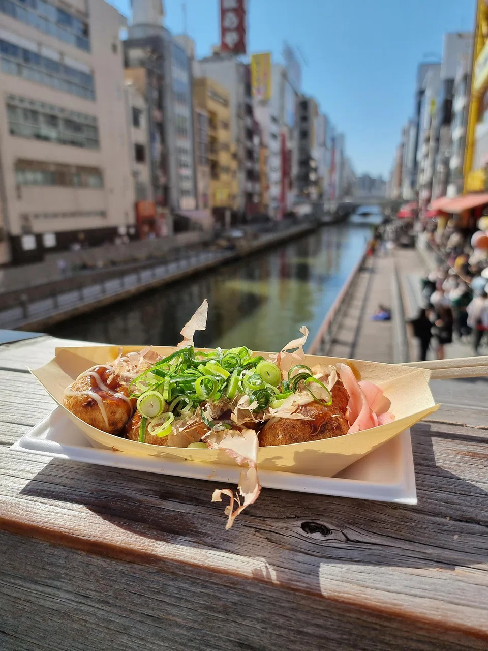 Takoyaki is a signature street food of Osaka.