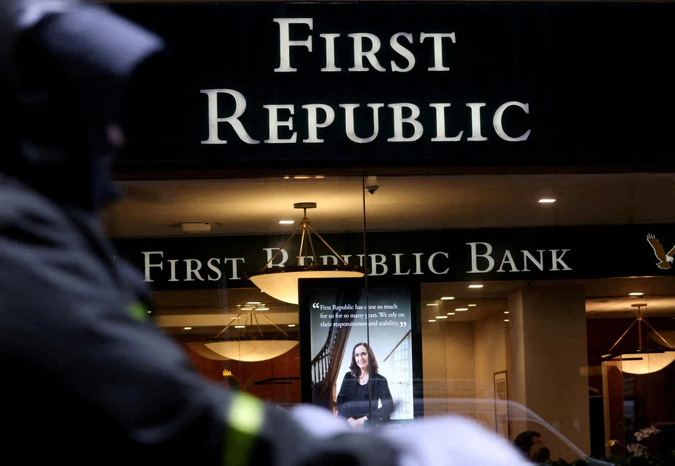 FILE PHOTO: A First Republic Bank branch is pictured in Midtown Manhattan in New York City, New York, U.S., March 13, 2023. REUTERS/Mike Segar/File Photo