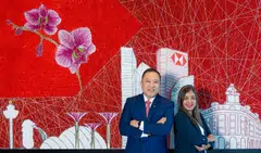 Wong Kee Joo (left), CEO for HSBC Singapore, and Ashmita Acharya (right), head of wealth and personal banking at HSBC Singapore which aims to be the "wealth manager of choice" for affluent Singaporeans and international professionals.