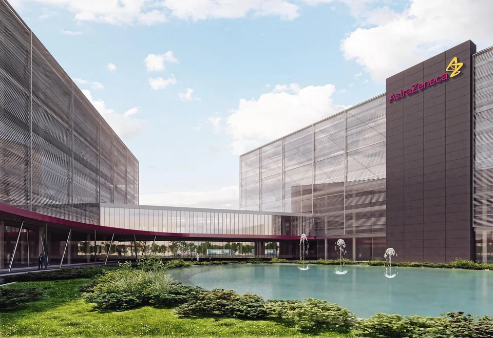 An artist’s impression of AstraZeneca’s planned new facility, which will make antibody drug conjugates used in cancer treatment. This was one of several precision medicine projects secured in 2024.