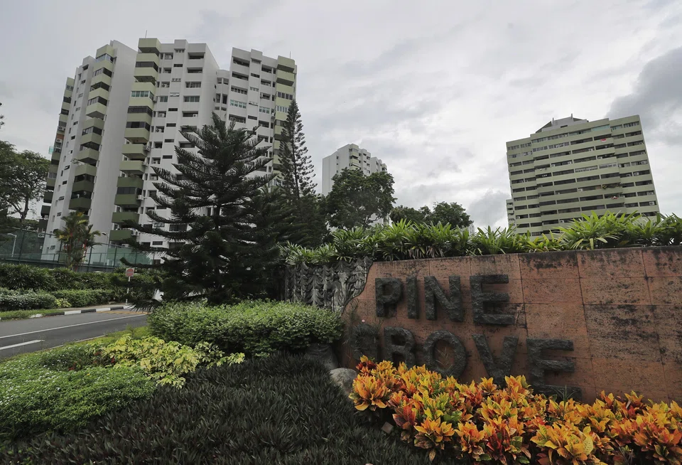 Pine Grove’s S$1.95 billion asking price translated to a land price of S$1,434 per square foot per plot ratio.  