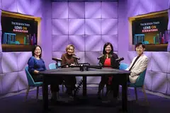 From right: Ethan Ang, co-founder and CEO of NodeFlair; Yeo Wan Ling, NTUC assistant secretary-general; Claressa Monteiro, head of audio, The Business Times; Maureen Wee, HR head, SPH Media.