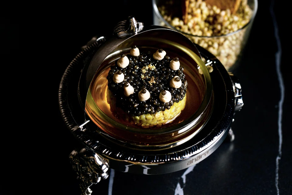  Luxurious Caviar Course with Rajasthani buckwheat khichdi.