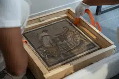 The mosaic will now be put on display at Pompeii alongside the hundreds of other items and archaeological remains at the site of the ancient city.