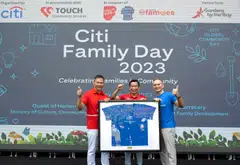 From left: James Tan, Touch Community Services CEO ; Eric Chua, Senior Parliamentary Secretary for Culture, Community and Youth, and  Social and Family Development; and Tibor Pandi, Singapore Citi country officer and banking head.