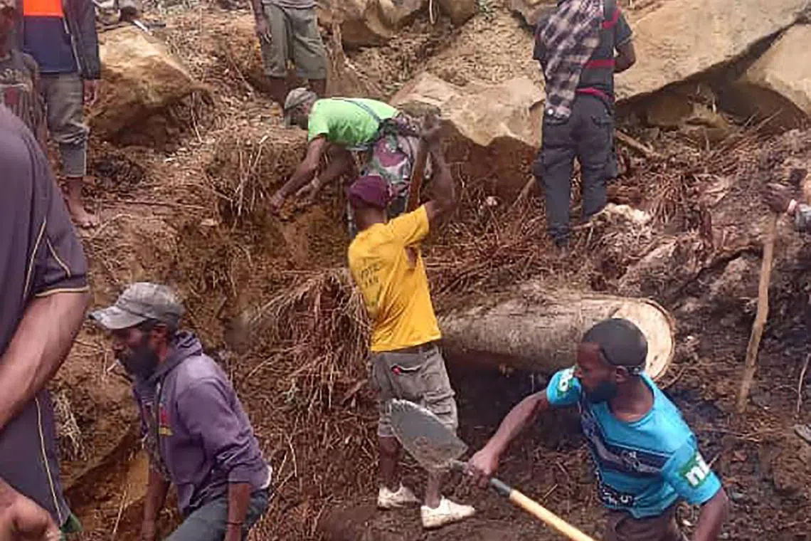 More than 150 houses were buried beneath debris almost two stories high. Rescuers told local media they heard screams from beneath the earth.