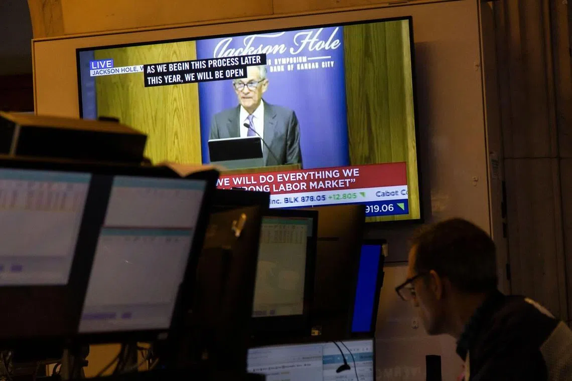 Jerome Powell speaking at the Jackson Hole symposium on Aug 23.  He noted that the inflation rate has declined a lot since it peaked in 2022.