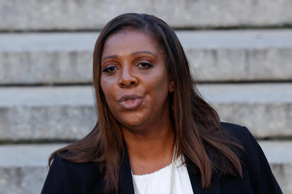 New York Attorney-General Letitia James (pictured) accuses Donald Trump of inflating the value of his assets by billions of dollars to secure better loan and insurance terms.
