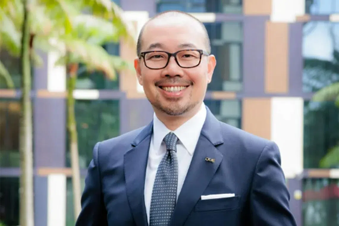 Having a diversified portfolio with both office and hospitality assets gives OUE Reit stability and a pathway for growth, says Han Khim Siew, chief executive of the Reit's manager.