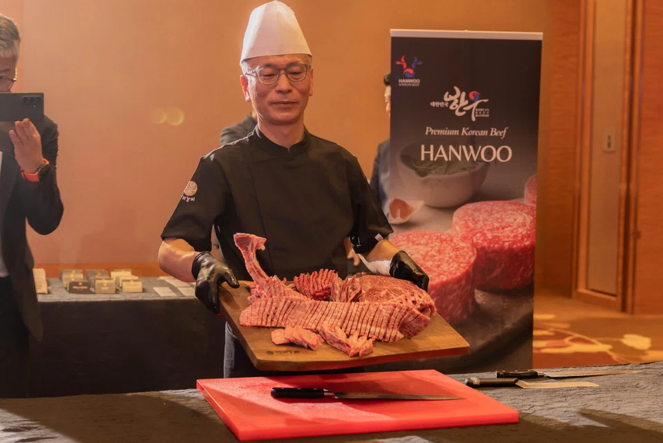 Butchery skills on display.