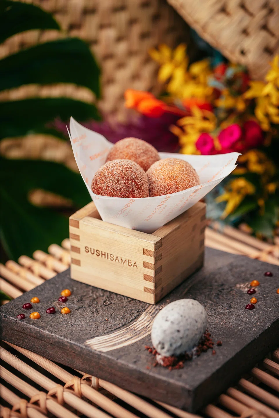 Delicate Japanese doughnuts are filled with a caramel sauce.