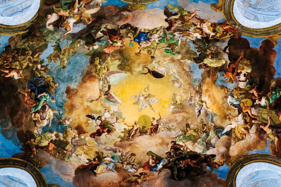 The National Library has a spectacular dome ceiling embellished with a fresco by Daniel Gran.
