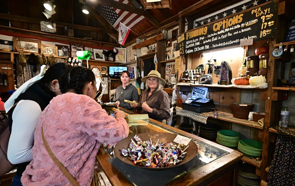 Nikaila Delorenzi of Matelot Gulch Mining Company, whose family has operated the attraction within the Columbia State Historic Park for more than 60 years, says there has been an uptick in both visitors and equipment sales in recent weeks.