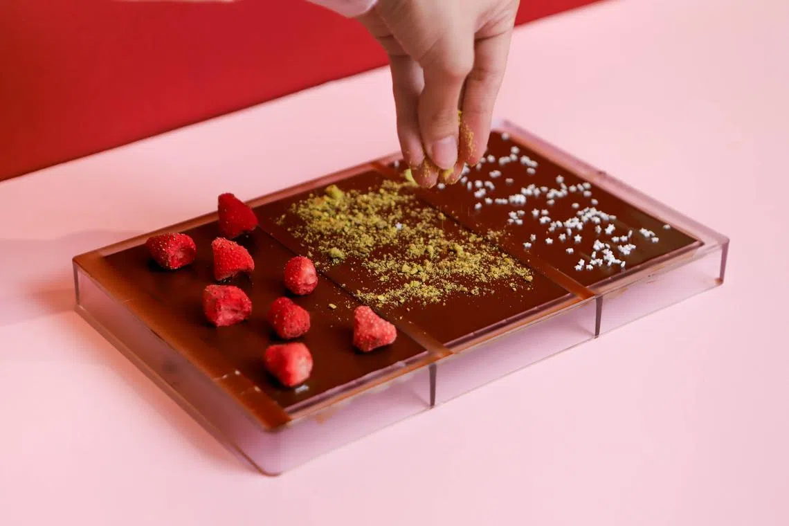 This Valentine's Day, enjoy decorating chocolates with your sweetheart.