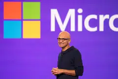 At a developer conference in Seattle, chief executive Satya Nadella promotes new application programming interfaces, or APIs, that make it easier for developers to tap in to AI technology offered by Microsoft.