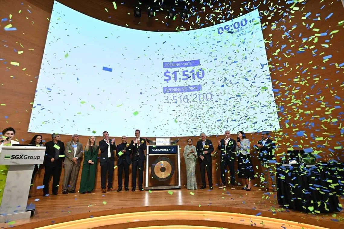 UltraGreen.ai raises US$150 million and debuts with a market capitalisation of US$1.6 billion.