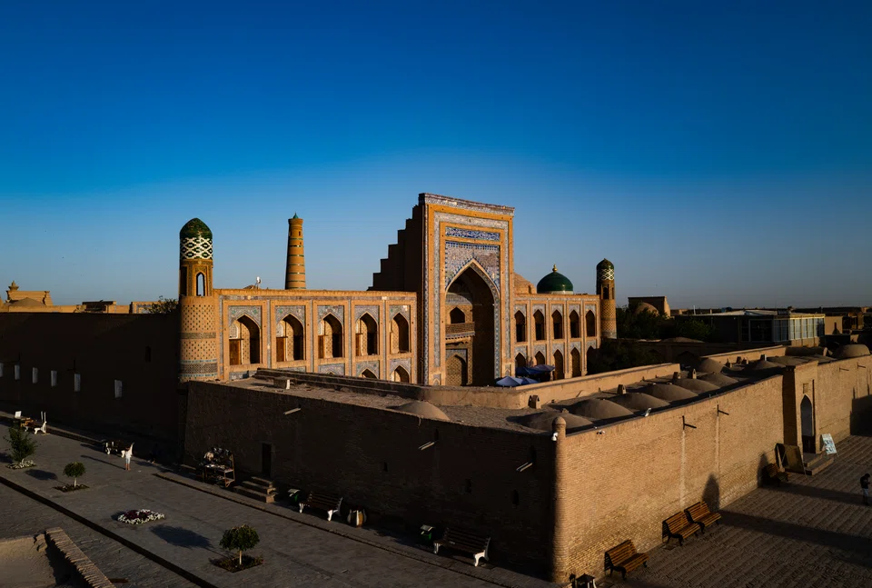 A madrasah in Khiva, which is known for its ancient walled inner town.