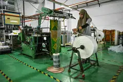 A factory worker in Selangor. The manufacturing output remained the primary driver of Malaysia's industrial production growth in September.