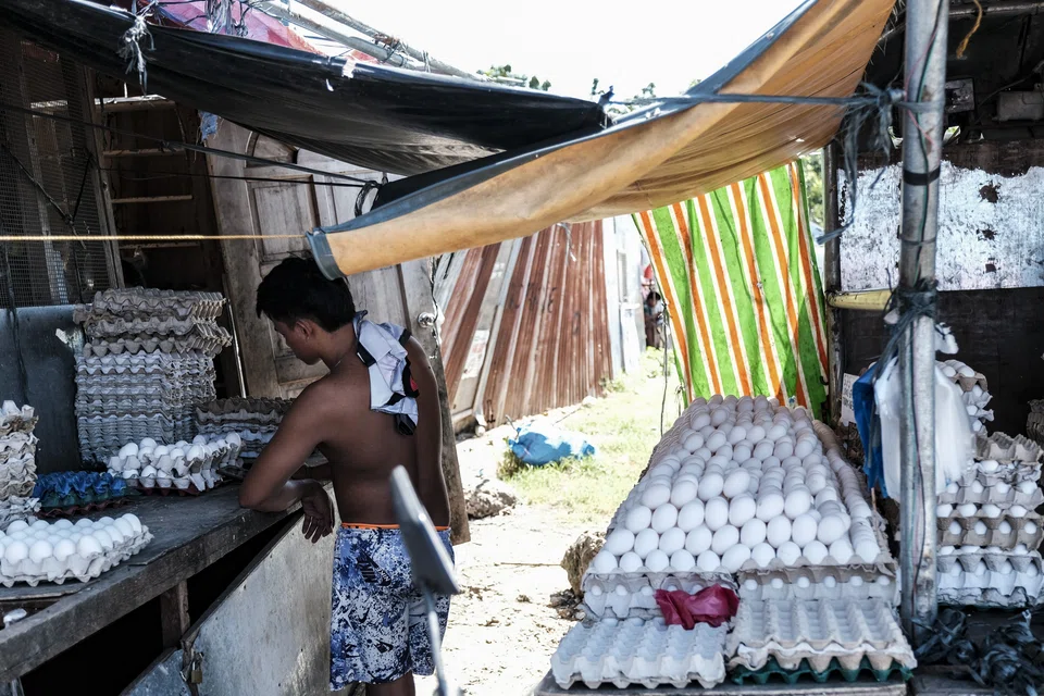 An egg stall in the main tourist area of Cordova town in Cebu, the Philippines. The Philippine economy outperformed expectations in the first quarter and grew at one of the fastest paces in the region. But the incoming administration under Ferdinand Marcos Jr faces a slew of challenges, including the need to boost government revenue and pare down its mounting debt.