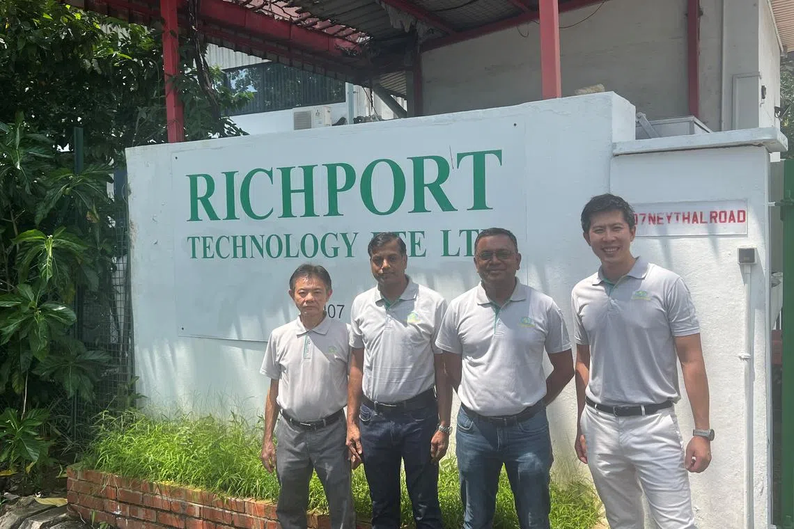 From left: Richport Technology operations manager Toh Yock Men; senior quality manager Renjith Nair; director Maria Raj; and director Chew Kian Zi.