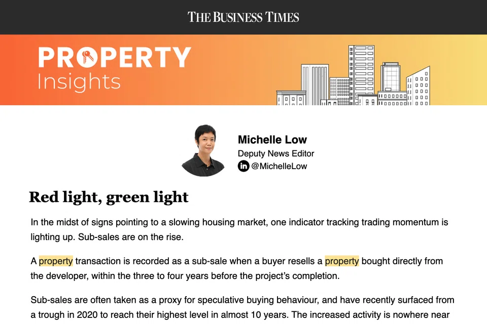 The Business Times' Property Insights newsletter (March 14, 2023)