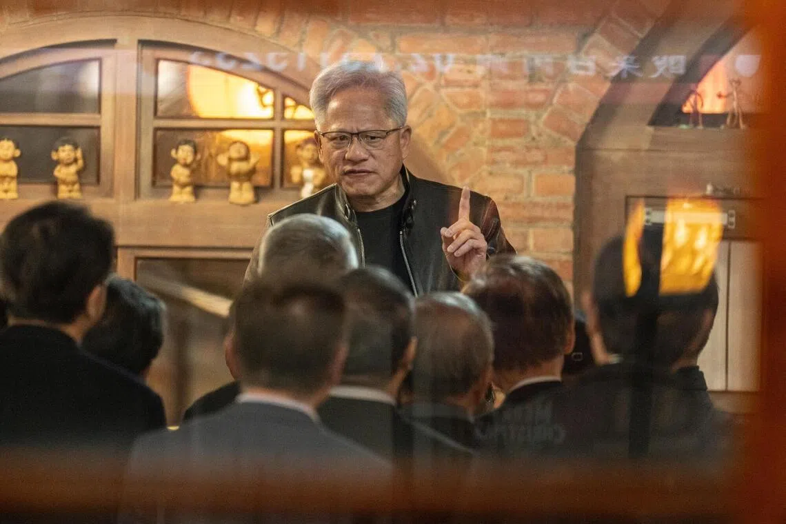 Nvidia's Jensen Huang speaking at a dinner event with the company’s Taiwanese suppliers in Taipei on Saturday.  When asked about the report that seemed to suggest he wasn’t very happy with OpenAI, Huang replied: “That’s nonsense.” 