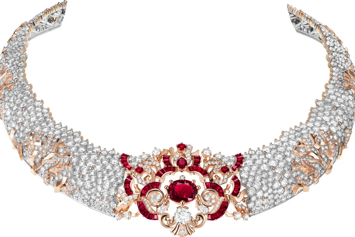 One of several magnificent necklaces from Van Cleef &amp; Arpels' Treasure Island high jewellery collection.