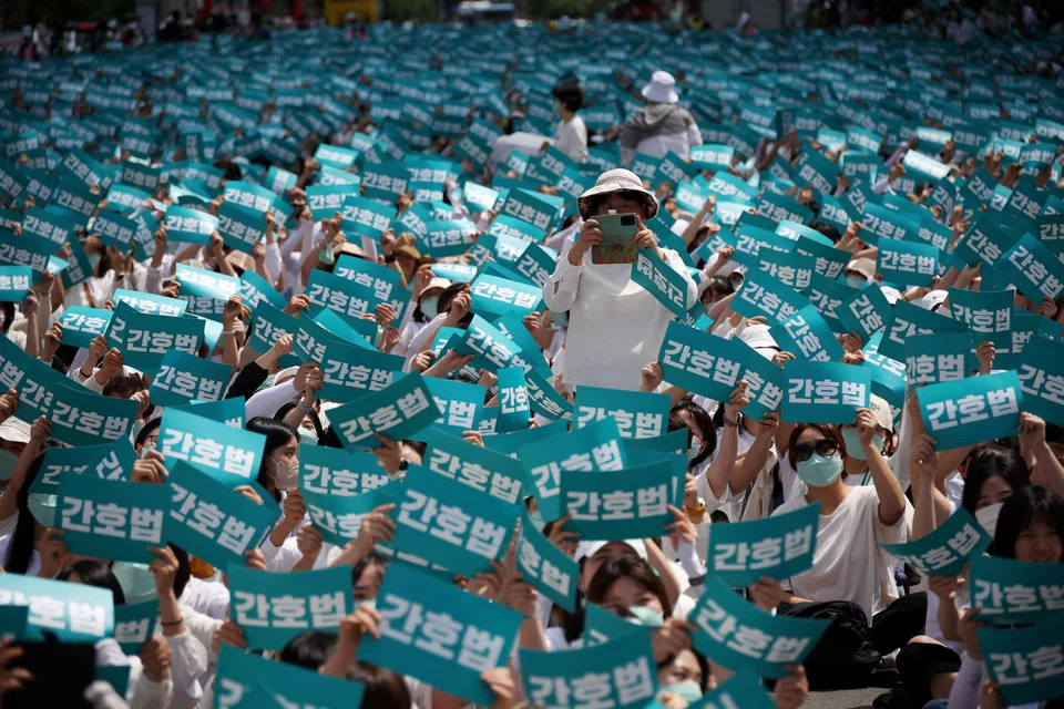 The Korean Nurses Association, which led the walkout, strongly denounced Yoon, saying he abandoned his promise as a presidential candidate to improve nurses’ working conditions.