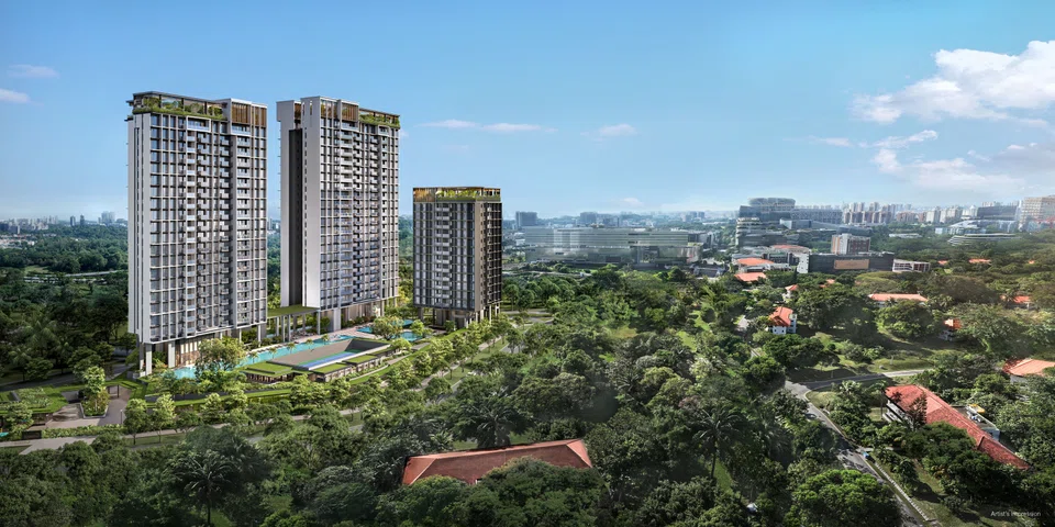 The 99-year leasehold residential development is located in District 5 and is close to offices at the Mediapolis business park, in the one-north business precinct at Buona Vista. 