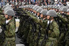 Although numbers fluctuate from year to year, since 1990 the strength of the Self-Defence Forces, as Japan’s military is known, has fallen by more than seven per cent to under 230,000.
