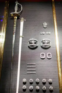 Recovered jewels and pieces from a burglary are on display at the Historic Green Vault (Gruenes Gewoelbe) museum in Dresden, Germany.