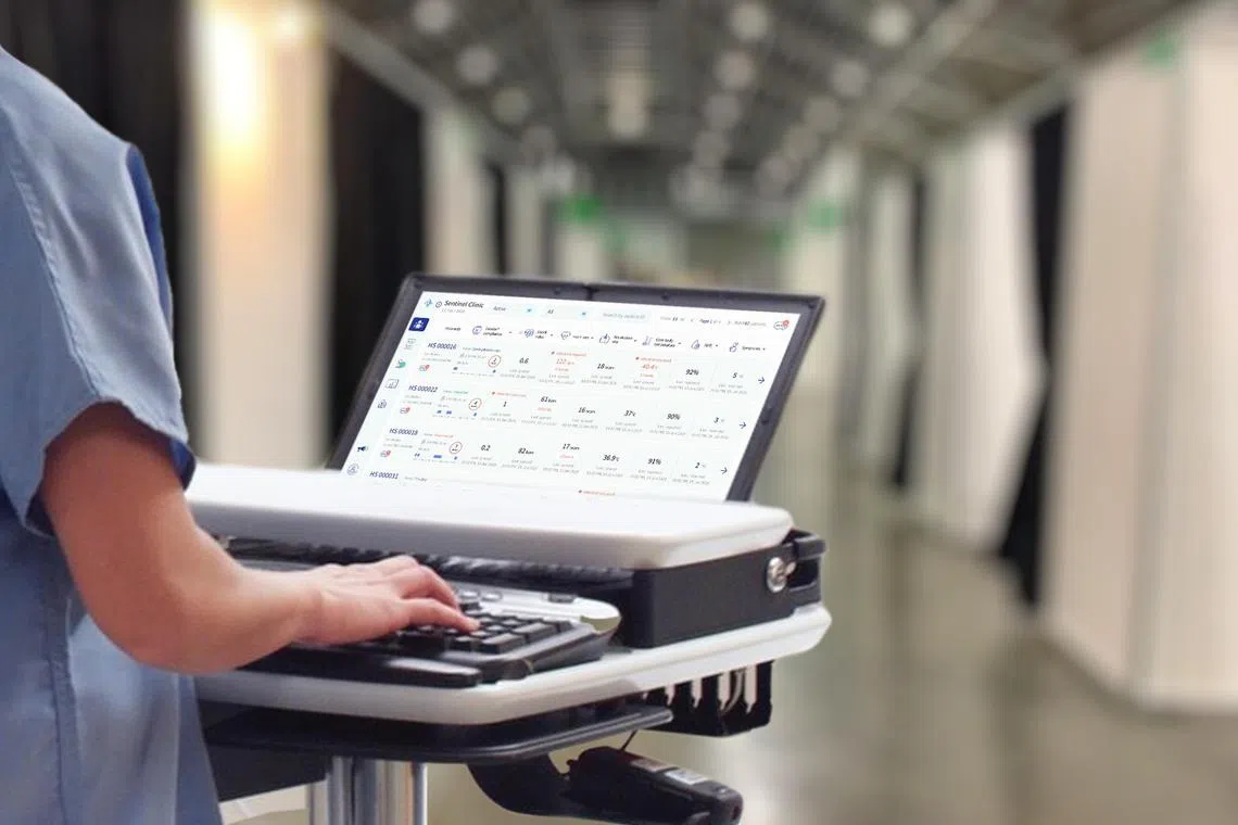 Biofourmis's web-based dashboard allows doctors to receive real-time information on their patients' vital signs.