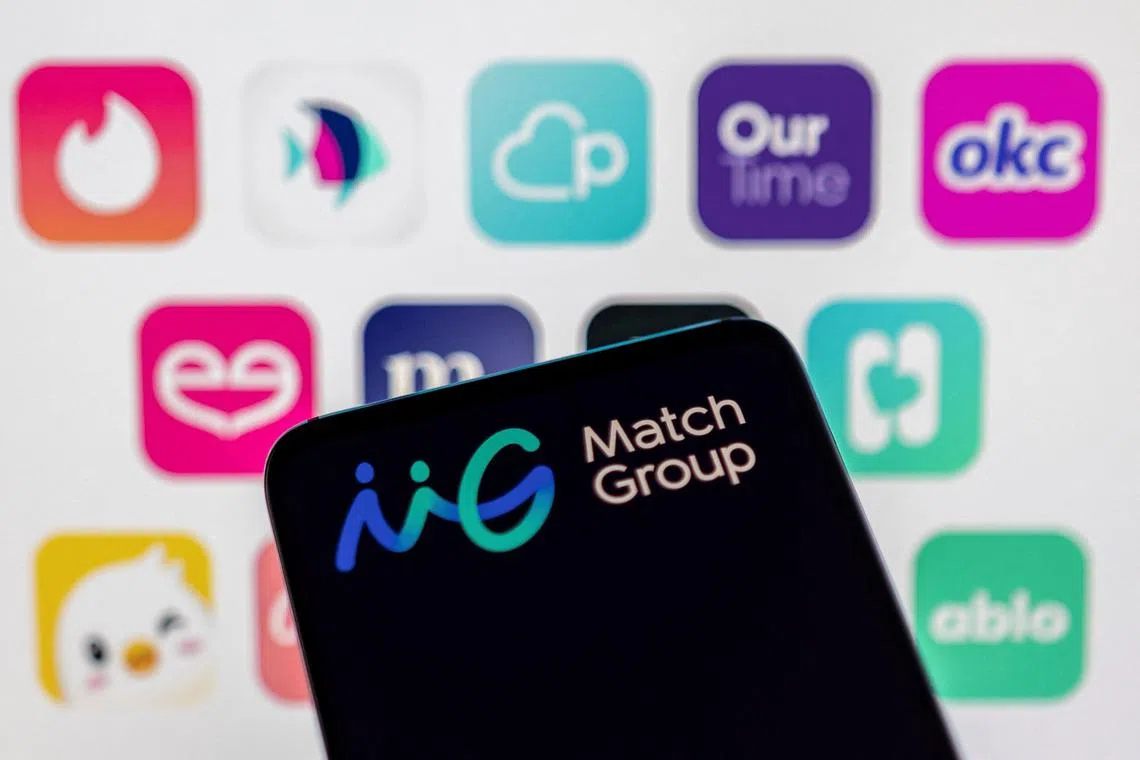 Match Group offers dating app services including Tinder, Hinge, OkCupid and Plenty of Fish.