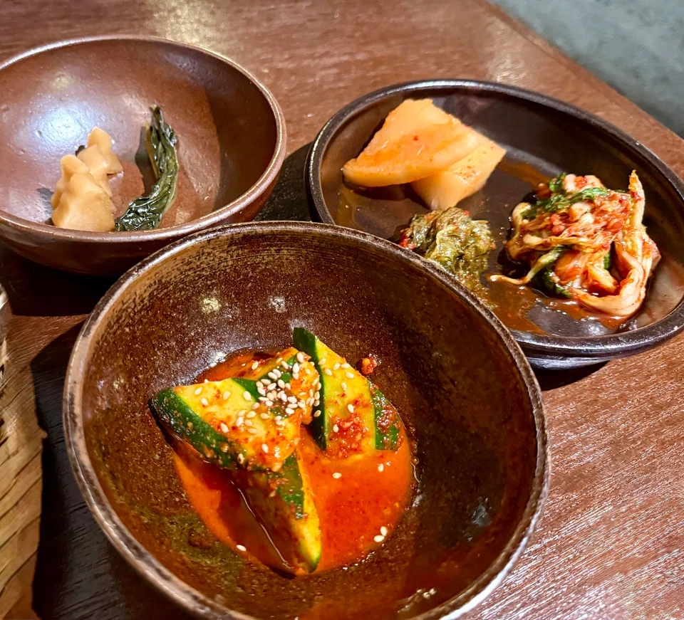 Three types of kimchi.