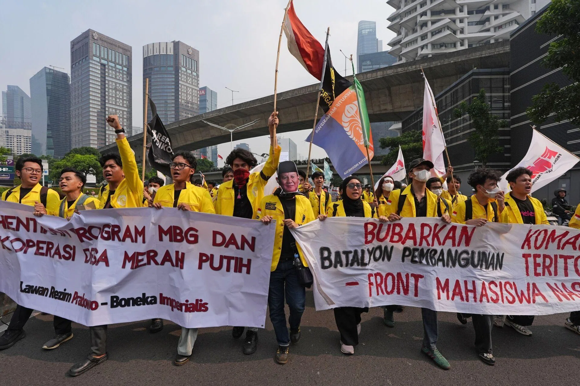 Demonstrators during an anti-government protest in Jakarta, Indonesia, June 12, 2026