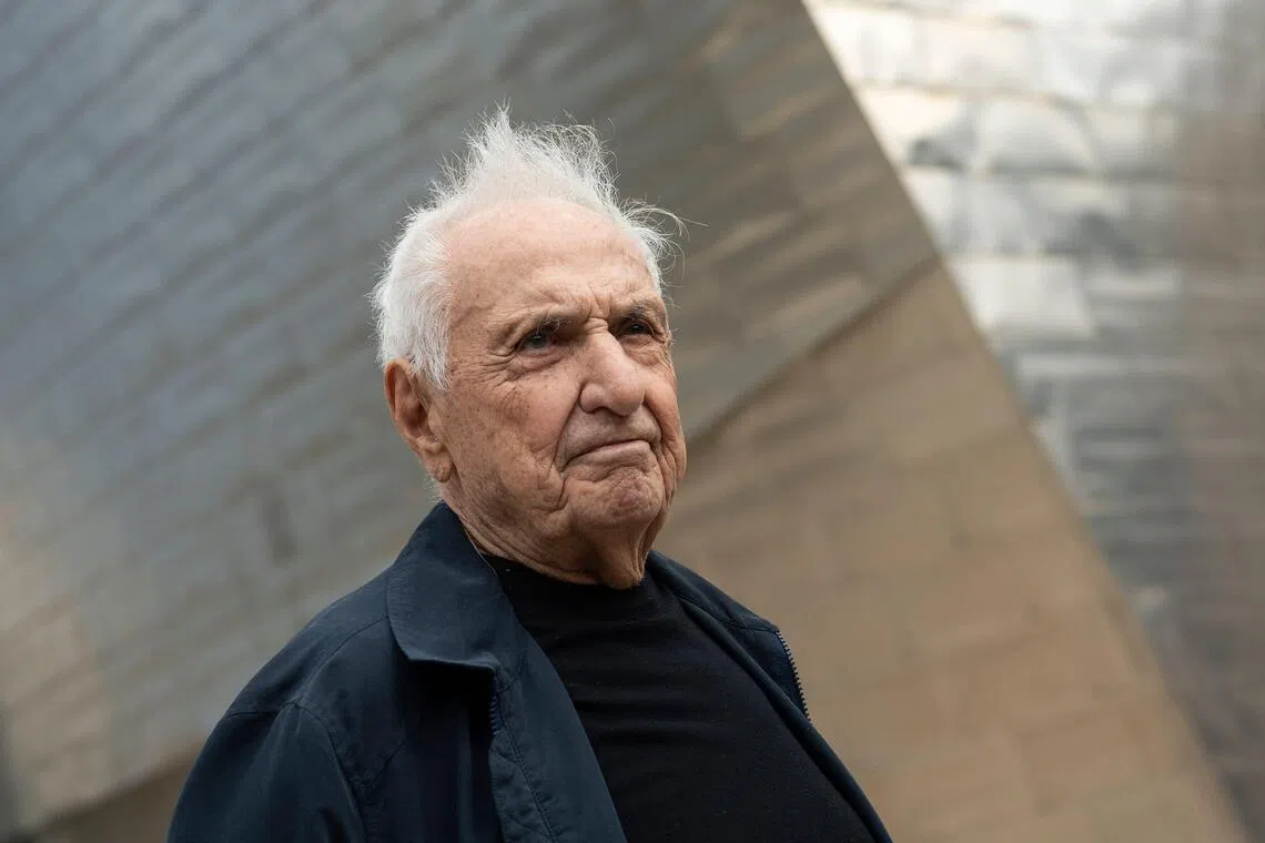 US architect Frank Gehry in front of the Guggenheim Bilbao Museum. He popularised contemporary architecture, and became such a sensation that he was featured on The Simpsons – all while insisting he was a simple maker of buildings. 