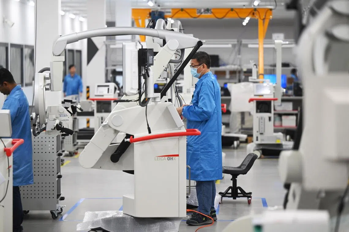 Excluding the volatile biomedical manufacturing cluster, output grew 4.9% year on year in May, moderating from the revised 7.8% growth posted in April.