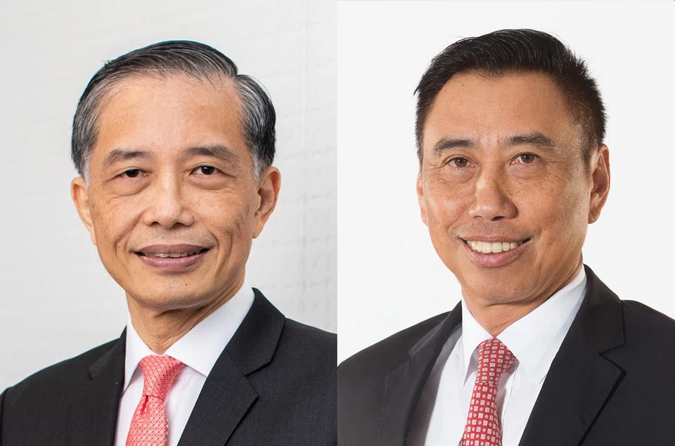 "Their vast experience in the banking and financial sector will contribute positively to the business," says Raffles Medical Group executive chairman Loo Choon Yong on the appointment of Eric Tham (right) and Tan Jeh Wuan.