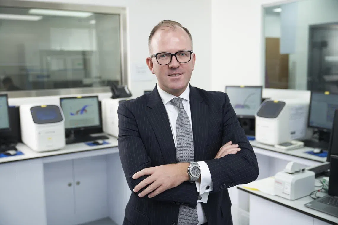 Inex Innovate chief executive officer Kane Black. The company, spun off from the National University of Singapore in 2006, uses molecular diagnostics technology to develop medical tests.