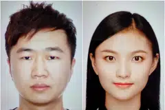 Wang Bingang (left) and Wang Liyun, who is believed to be his wife, have not been seen for about a month. 