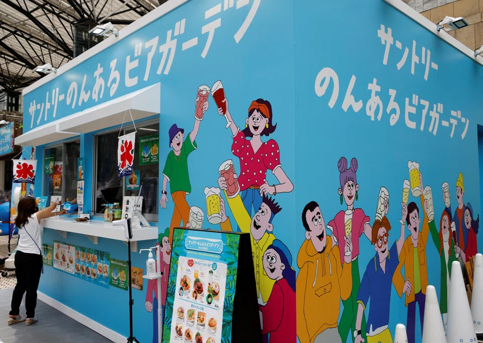 A non-alcohol "beer garden" in Tokyo, Japan, Aug 26, 2022. Facing a steady decline in revenue from alcohol sales, Japan’s tax office in July launched a contest seeking ideas on how to stimulate demand among younger people.