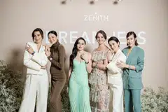Zenith Dreamhers Project, a campaign celebrating visionary and trailblazing women from all over the world. From left:
Lola Rodriguez, Sheila Sim, Esther Abrami, Catie Munnings, Chiaki Horan, Melody Hsu.