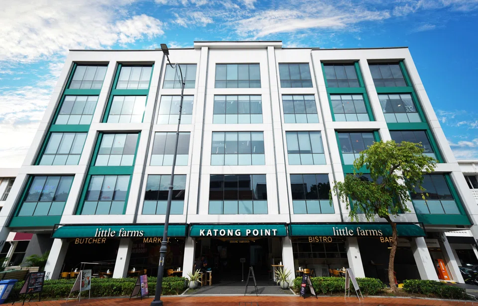 Located at 451 Joo Chiat Road, Katong Point is a four-storey freehold commercial development with a basement carpark. 