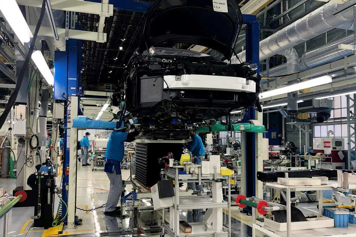 “Industrial production shows movements of picking up recently, although manufacturing activities declined due to the effects of suspension of production and shipment by some automotive manufacturers,” the report said.