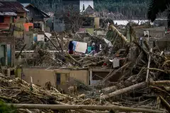 A flood-affected region in Indonesia. As exposure to floods increases in South-east Asia, "the risk of disruption and food-supply shocks" will also rise, says the report.